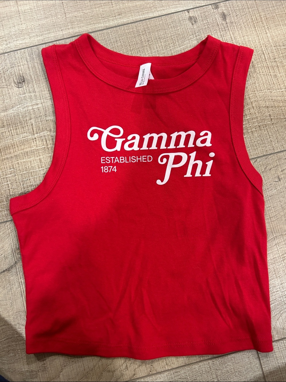 Bella Canvas Red Gamma Phi Graphic Tank